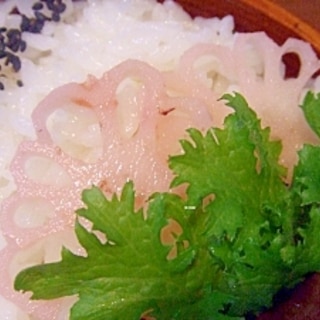 寿司酢で簡単！うっすらピンクの花れんこん☆